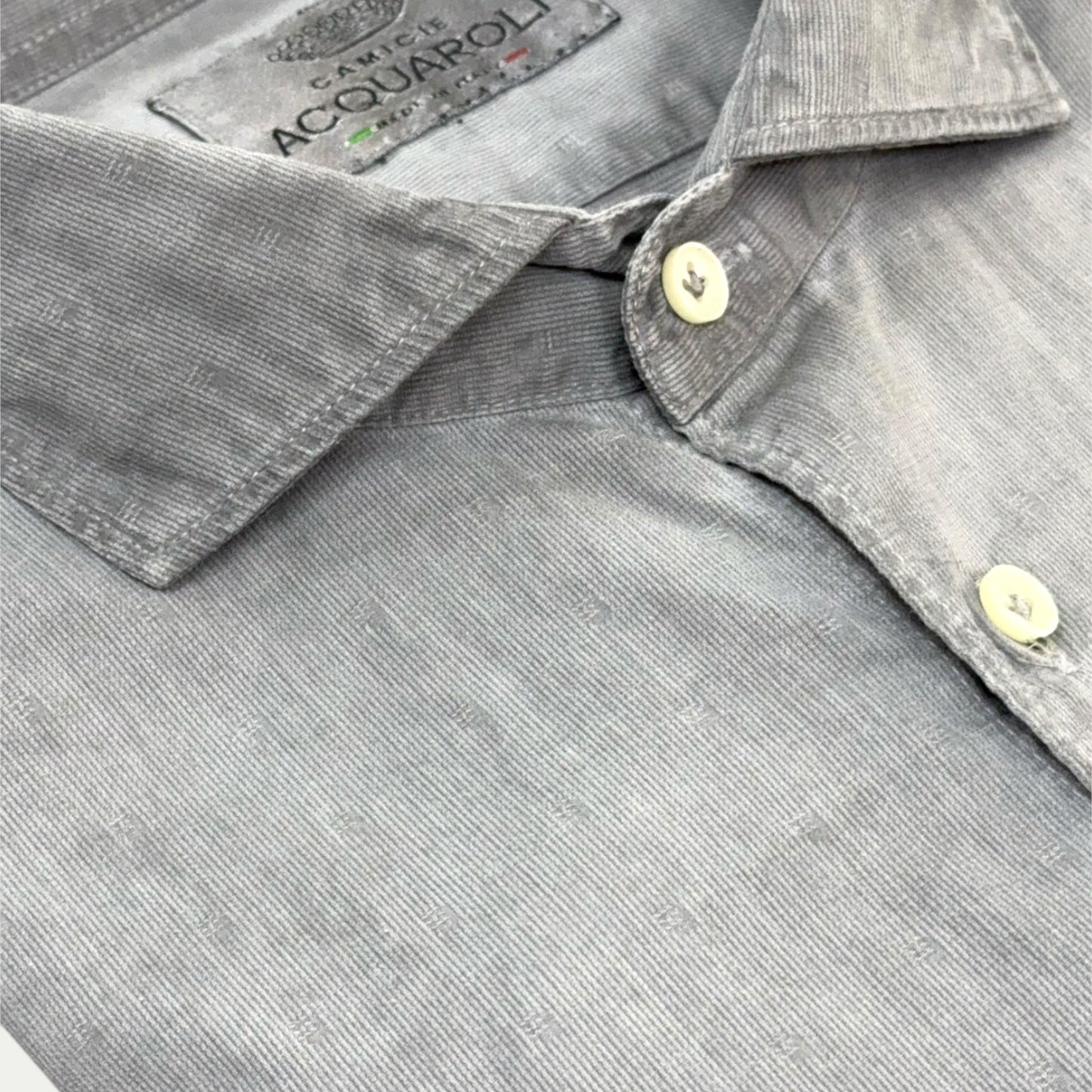 ACQUAROLI CHEMISE HOMME GRIS MOTIF TON SUR TON