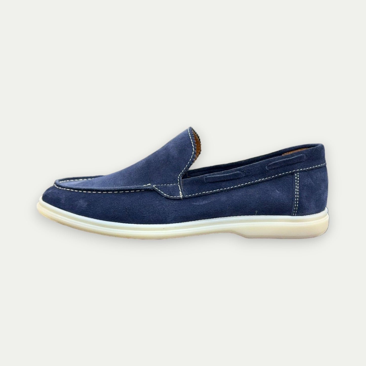 MOCASSINS HOMME EN DAIM BLEU DENIM