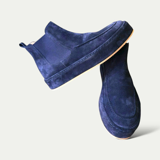 CHELSEA BOOTS SUEDE BLU NAVY