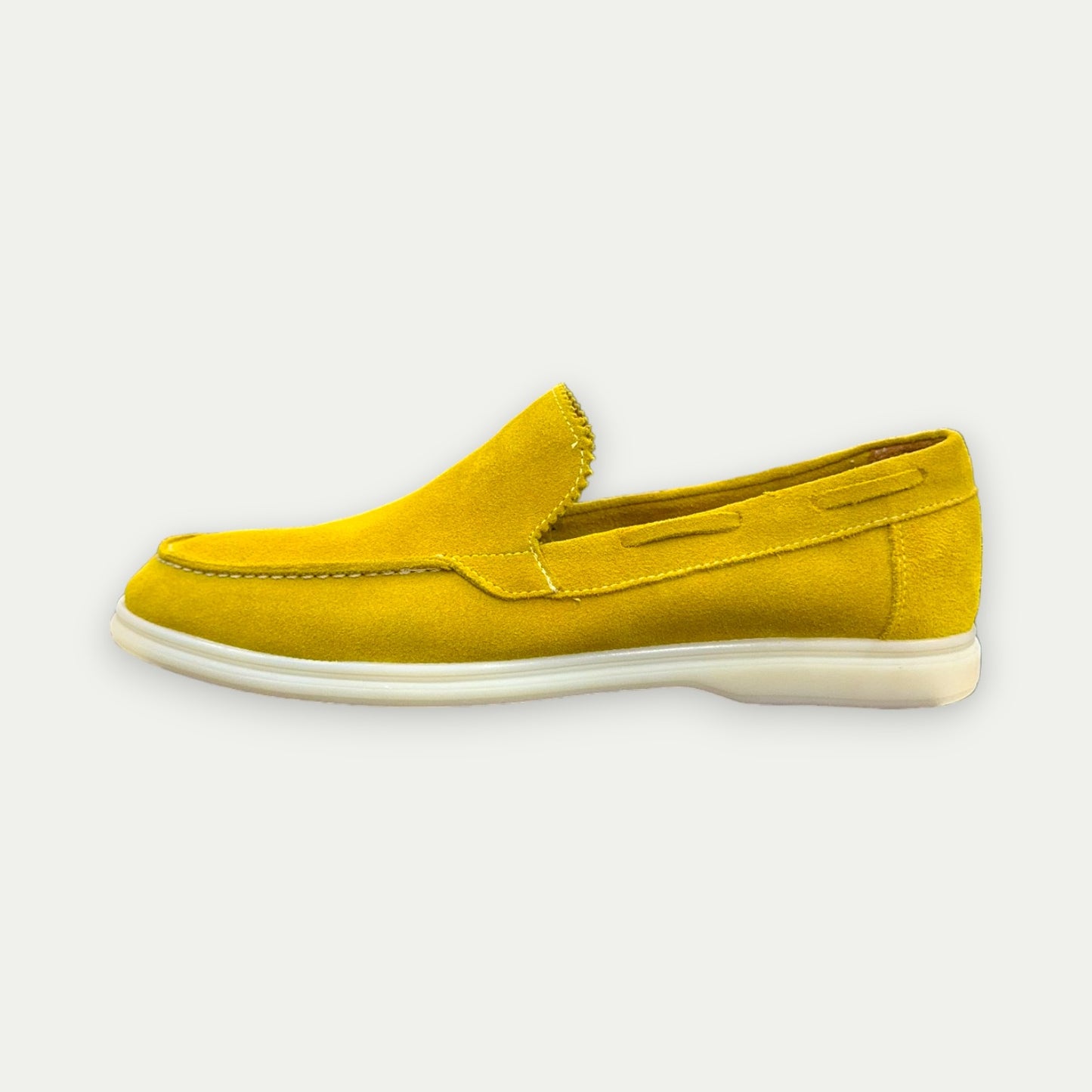 MOCASSINS HOMME EN DAIM MOUTARDE