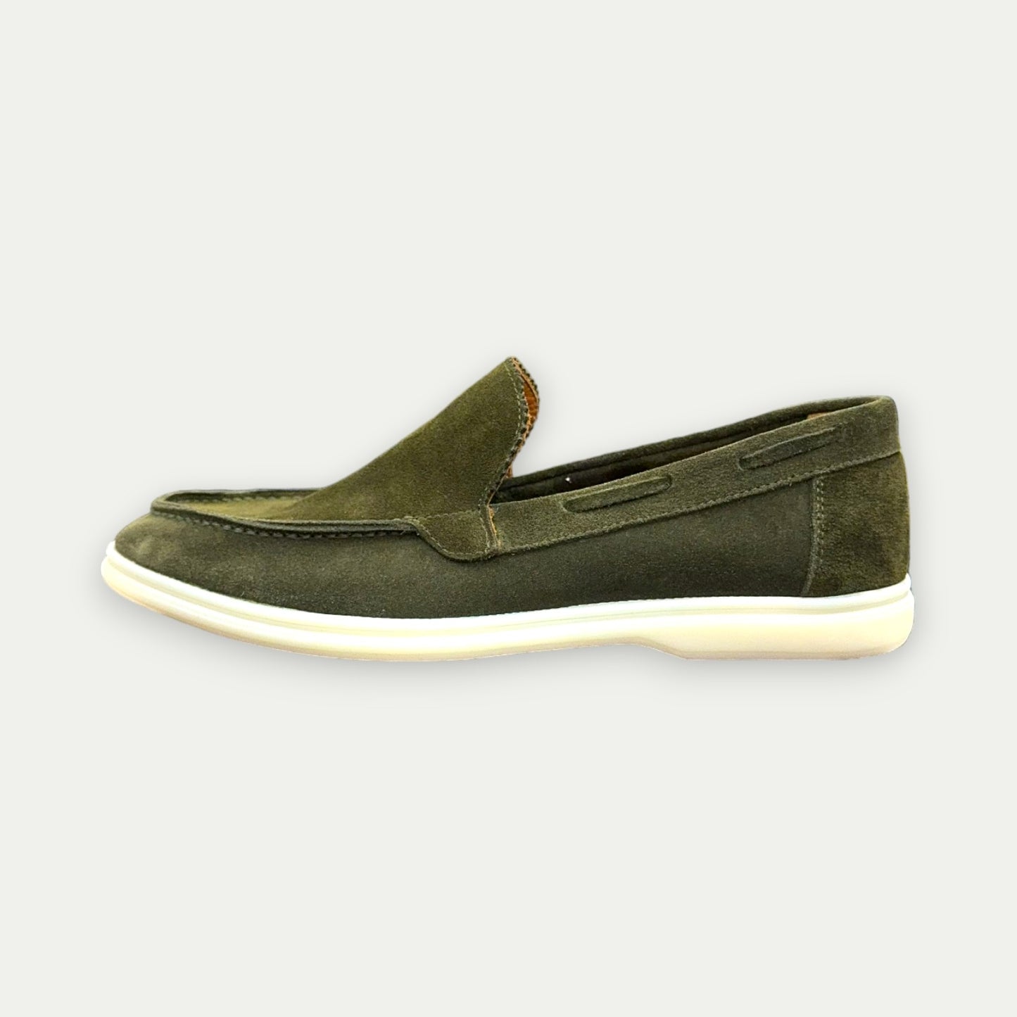 MOCASSINS HOMME EN DAIM VERT KAKI