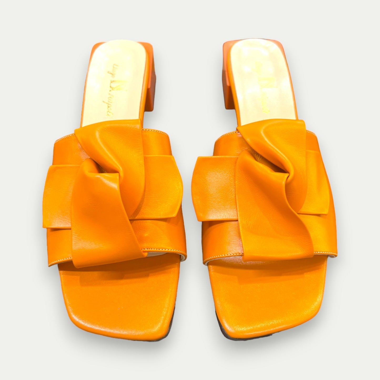 SANDALES Nouées EN CUIR ORANGE