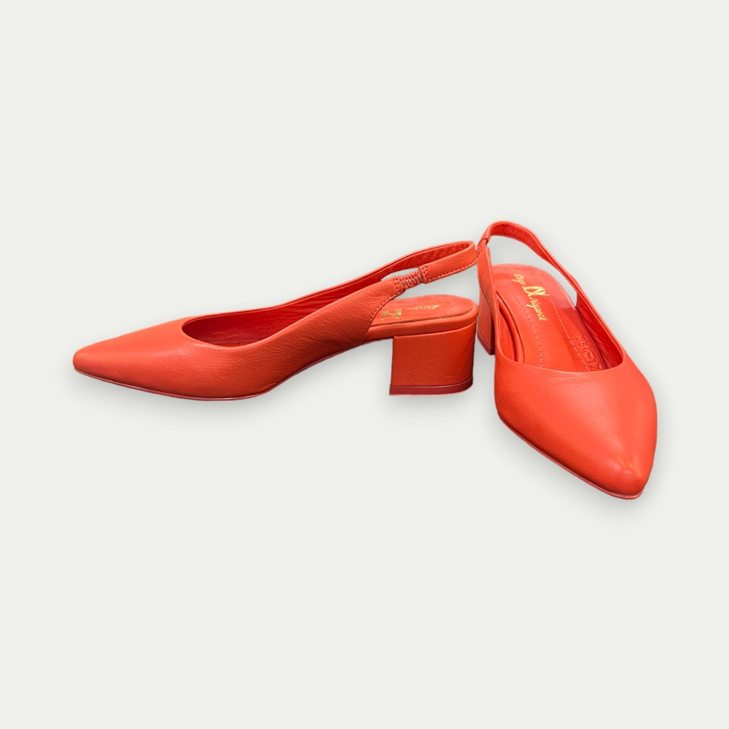 MULES TALONS EN CUIR ROUGE