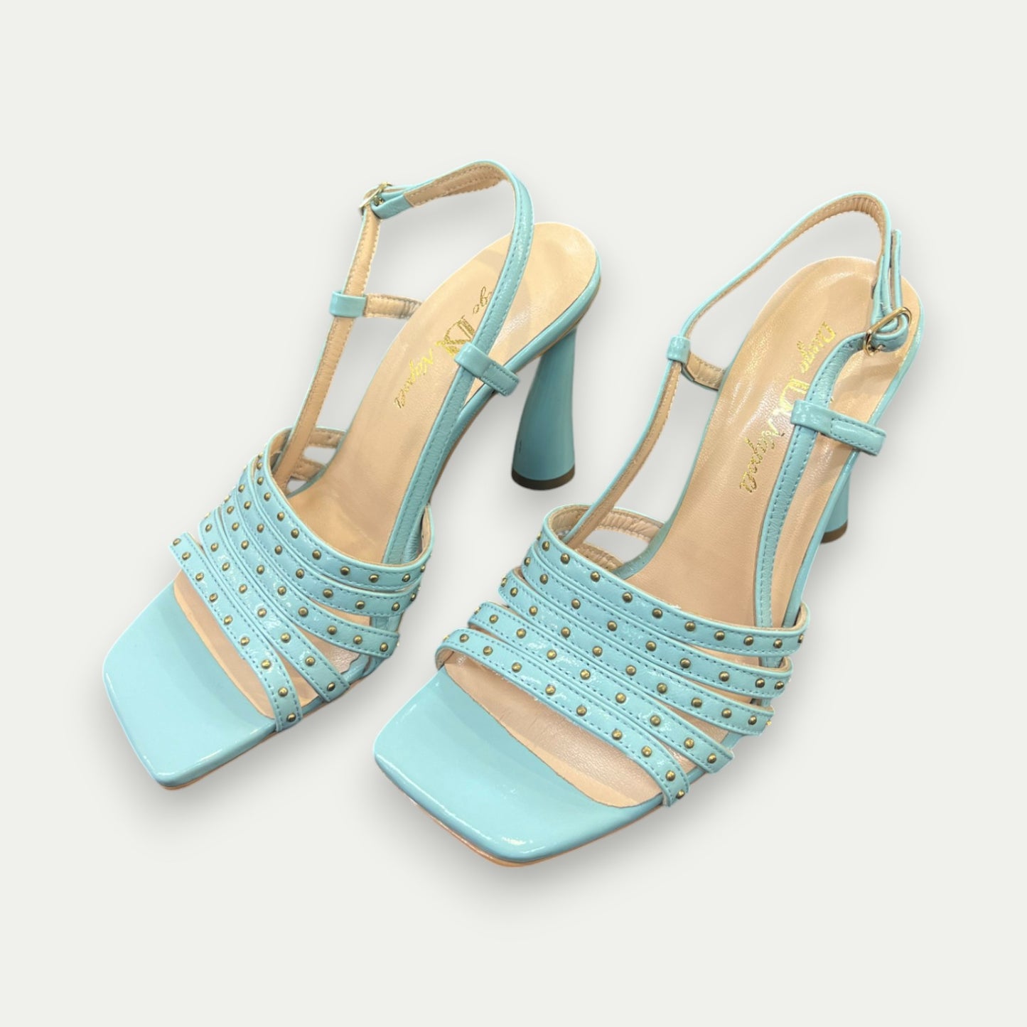 CHAUSSURES TALONS CLOUS BLEU TURQUOISE