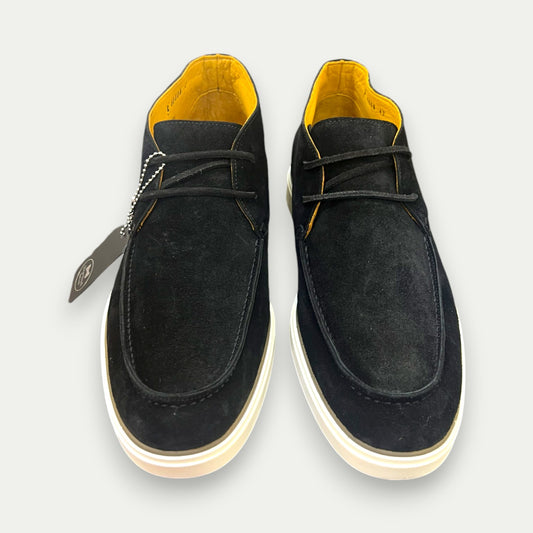 MOCASSINS SUEDE LACETS HOMME SEMELLES CAOUTCHOUC