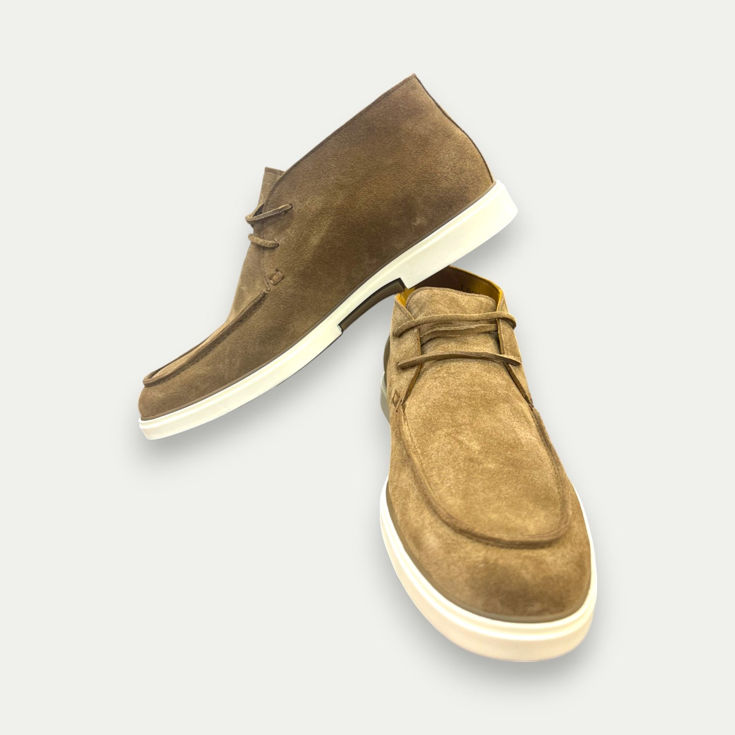 MOCASSINS SUEDE LACETS HOMME SEMELLES CAOUTCHOUC