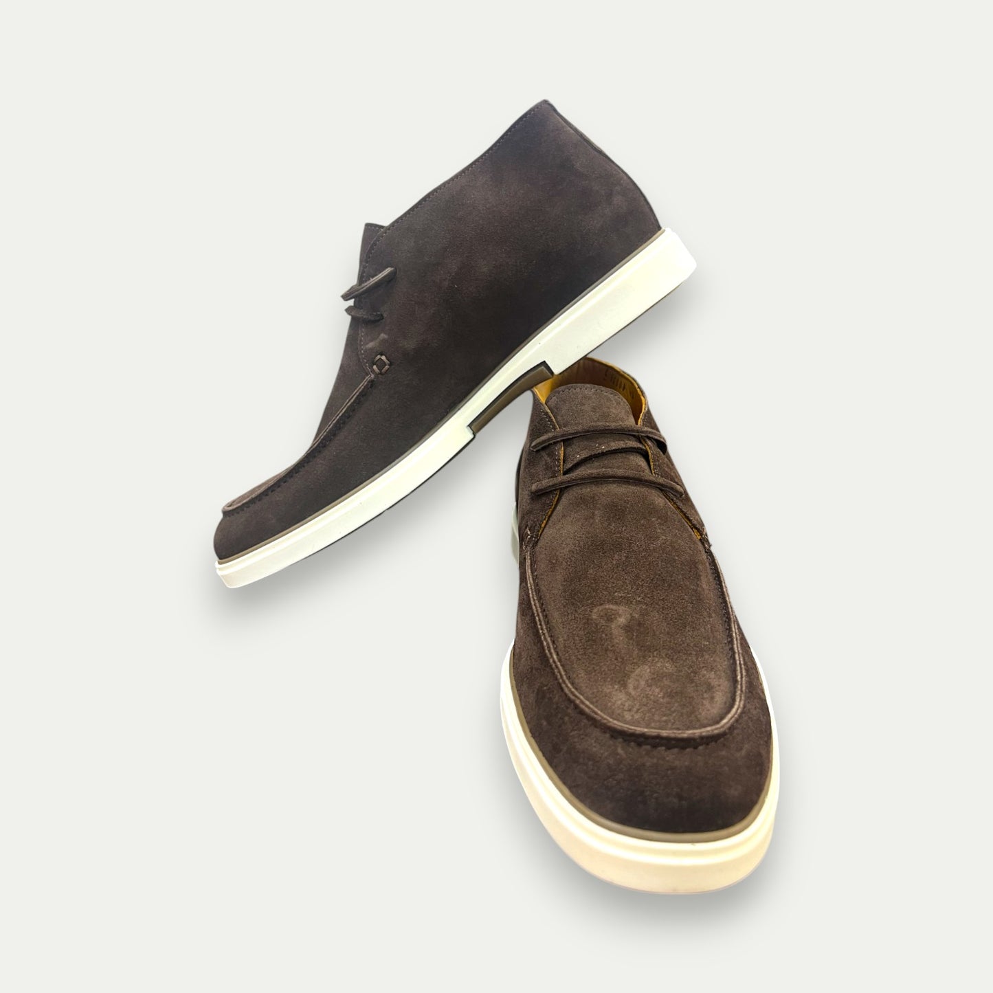 MOCASSINS SUEDE LACETS HOMME SEMELLES CAOUTCHOUC