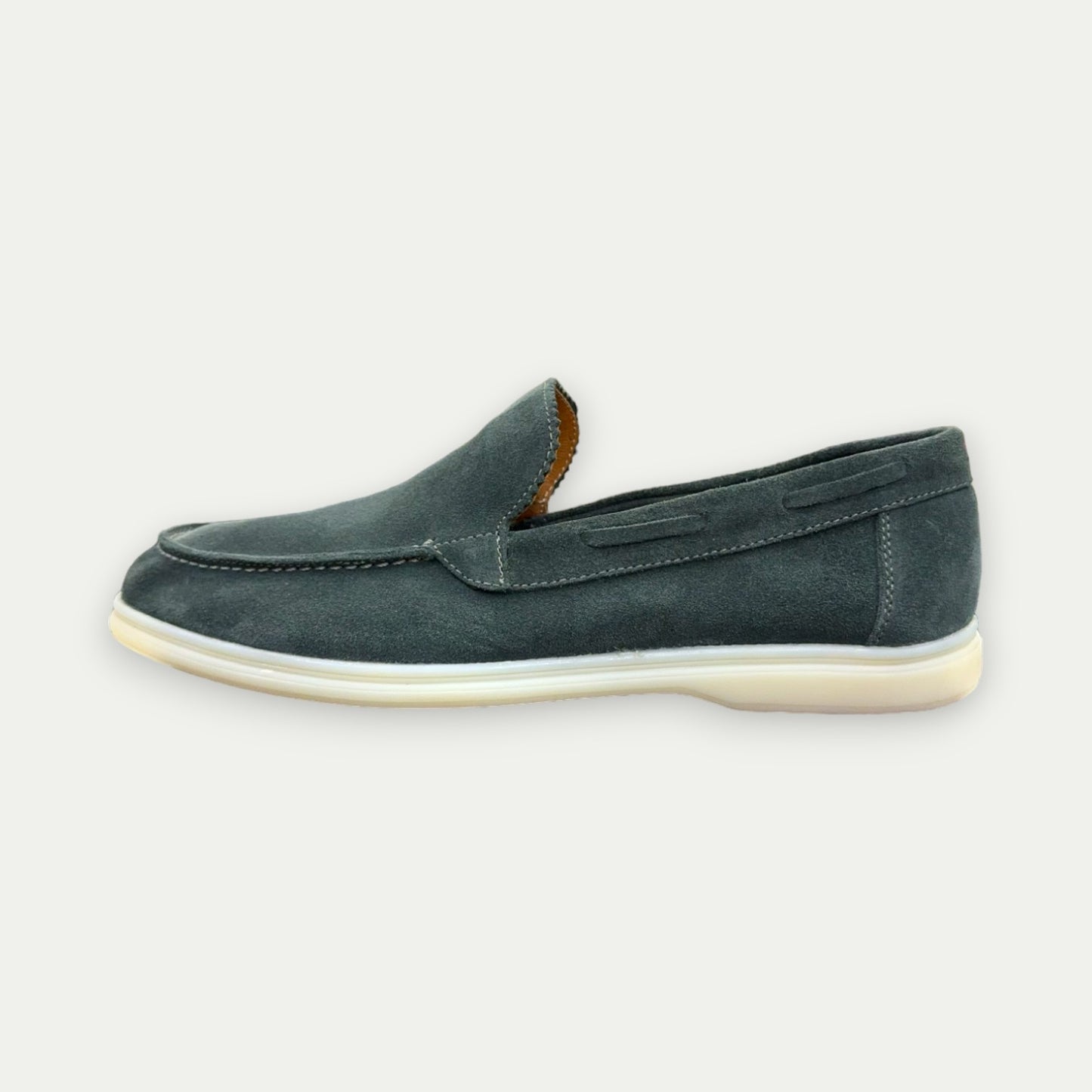 MOCASSINS HOMME EN DAIM BLEU PETROLE