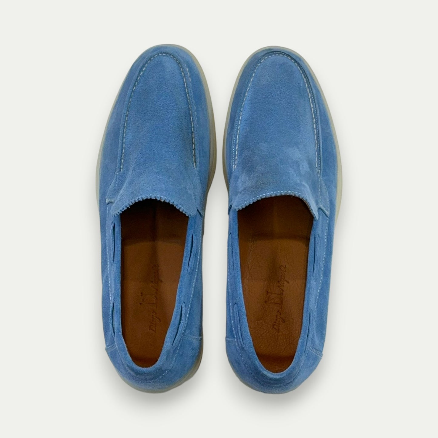 MOCASSINS HOMME EN DAIM BLEU CIEL