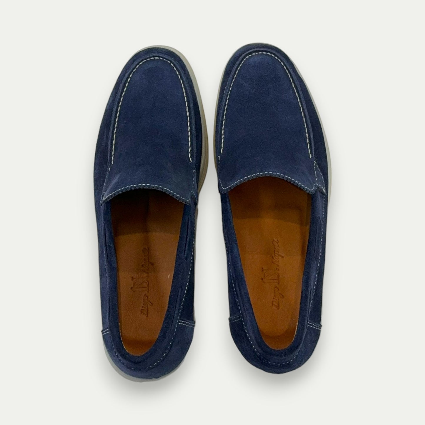 MOCASSINS HOMME EN DAIM BLEU DENIM