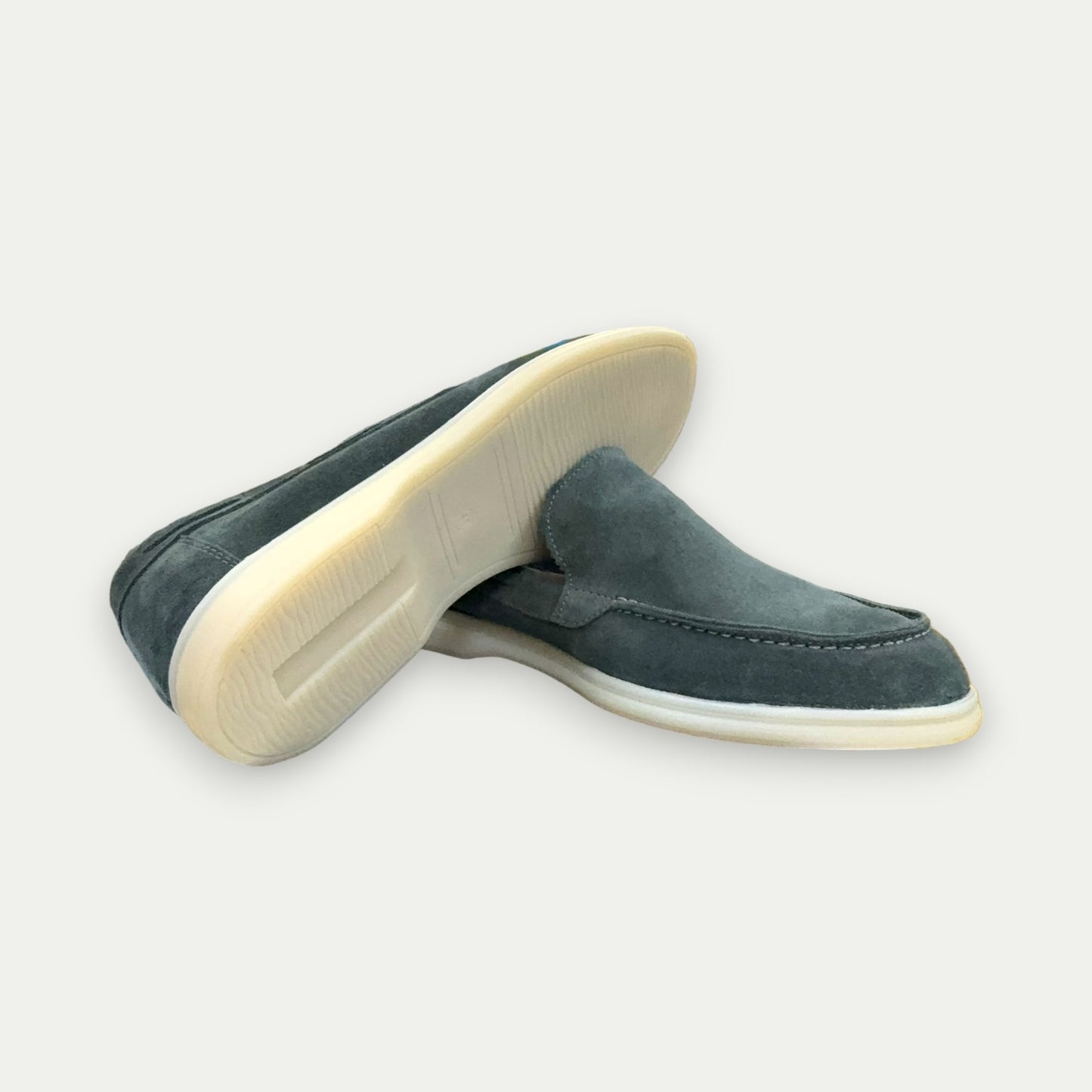 MOCASSINS HOMME EN DAIM BLEU PETROLE