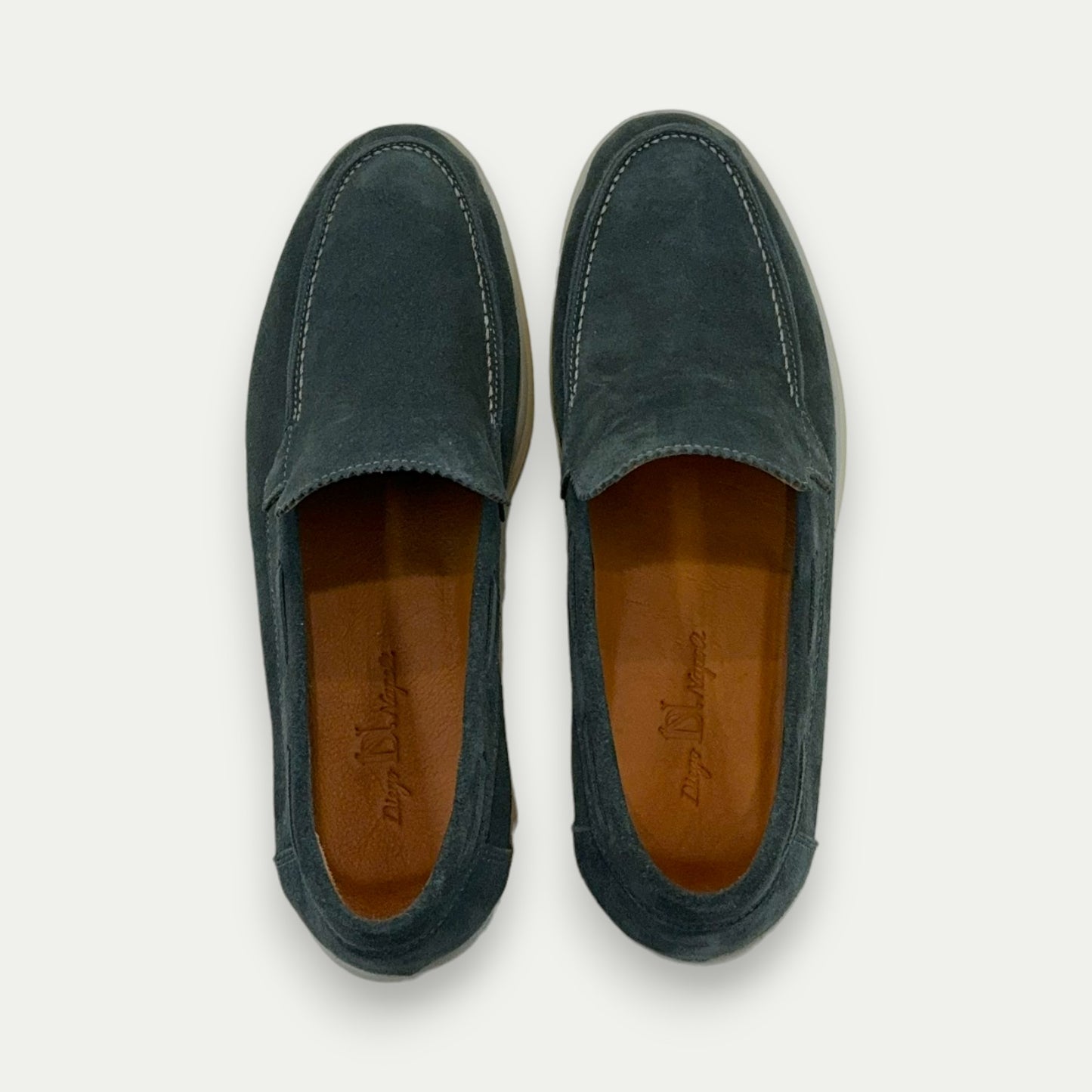 MOCASSINS HOMME EN DAIM BLEU PETROLE