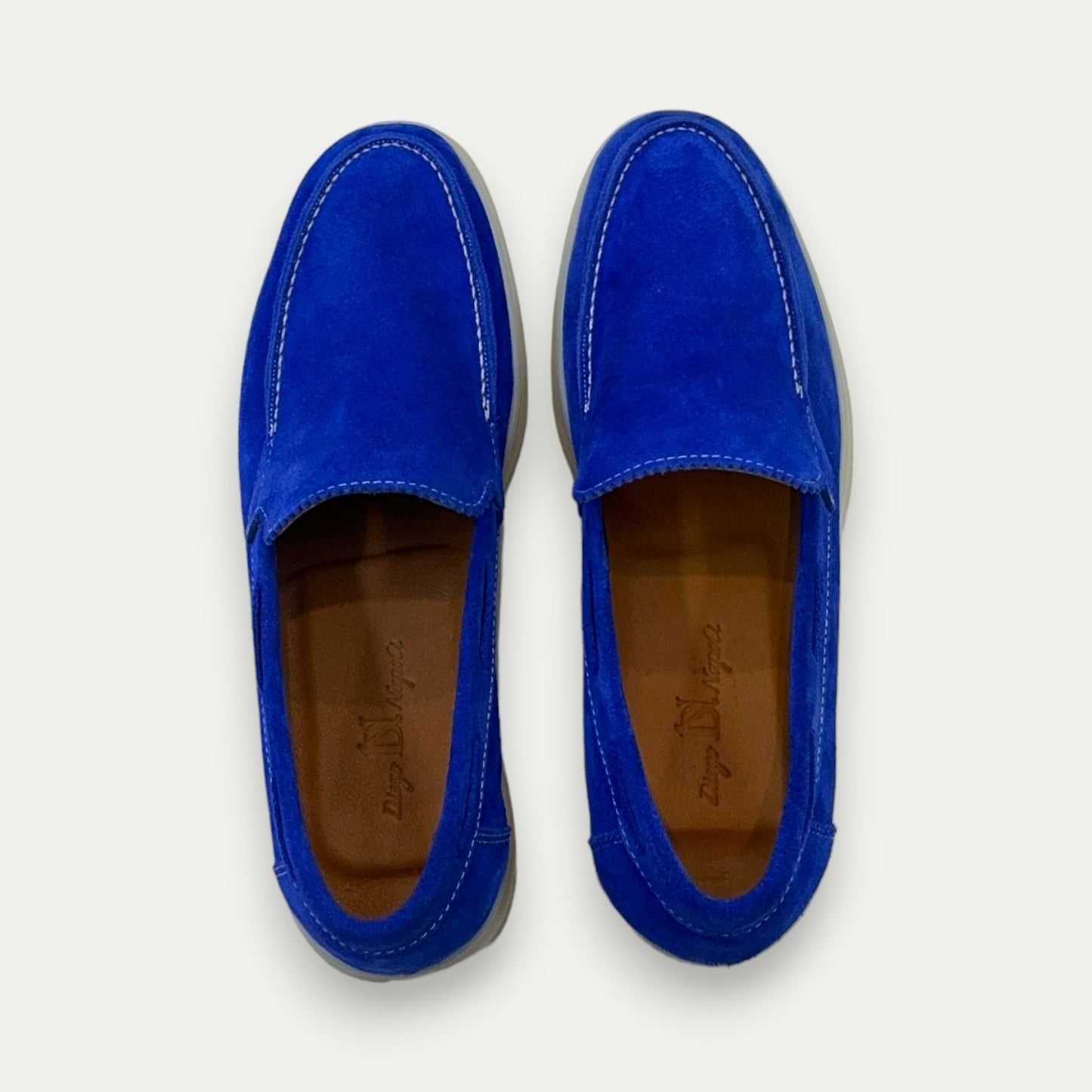 MOCASSINS HOMME EN DAIM BLEU ROYAL