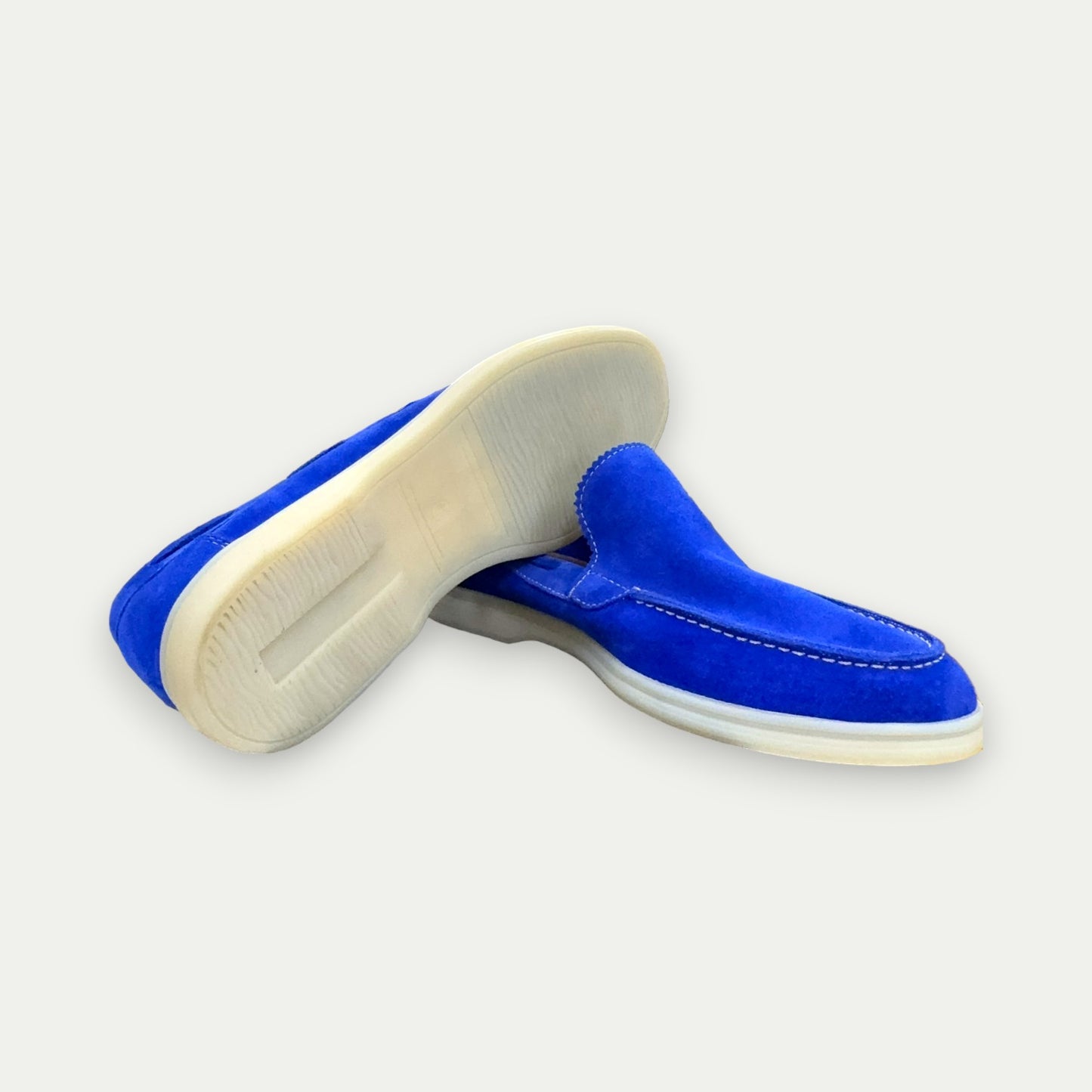 MOCASSINS HOMME EN DAIM BLEU ROYAL