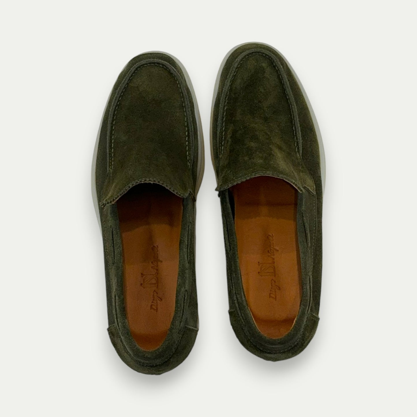 MOCASSINS HOMME EN DAIM VERT KAKI